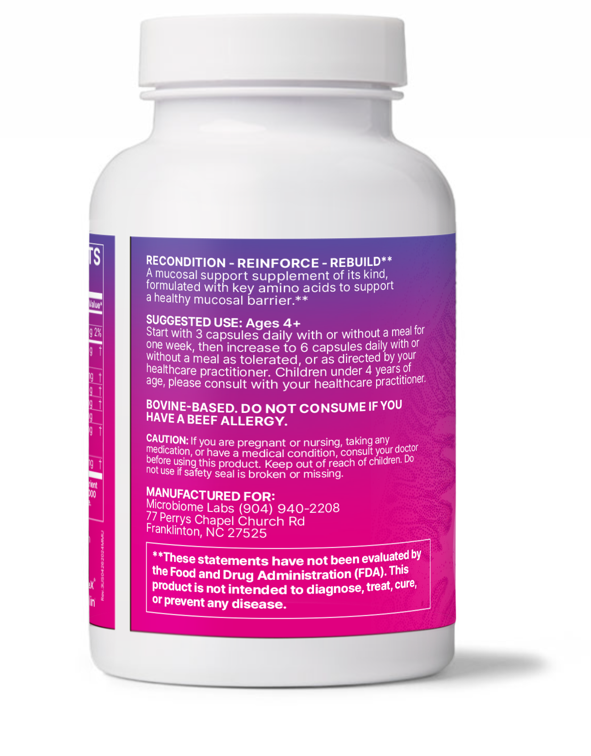MegaMucosa 180 Capsules | Microbiome Labs