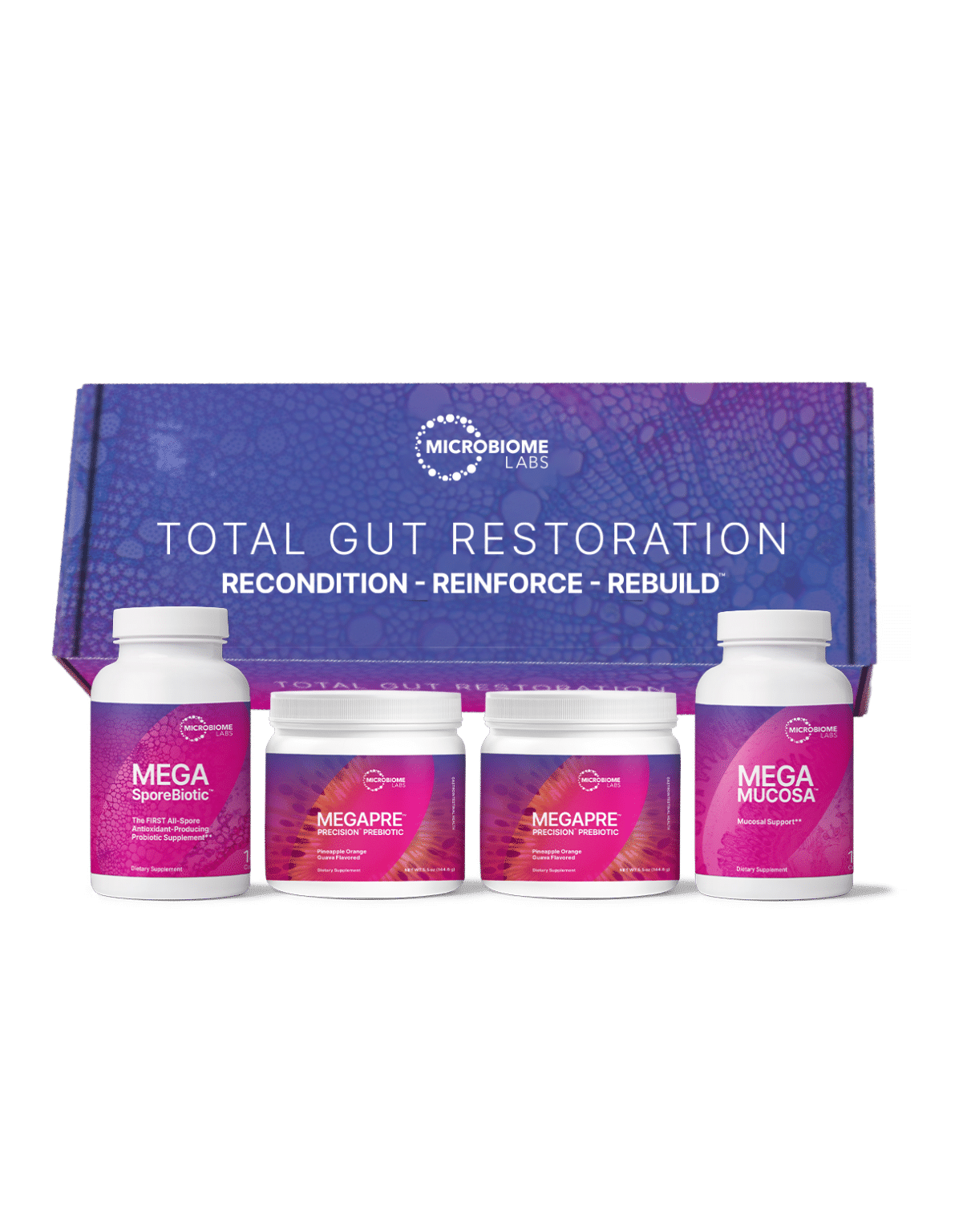 Total Gut Restoration Kit 4 Microbiome Labs